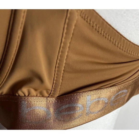 Bebe Bronze Strapless Convertible Strap (removable) Push Up Wireless Bra 38C - Picture 5 of 6